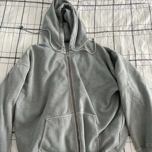 Brandy Melville Pale Green Oversized Zip Up
